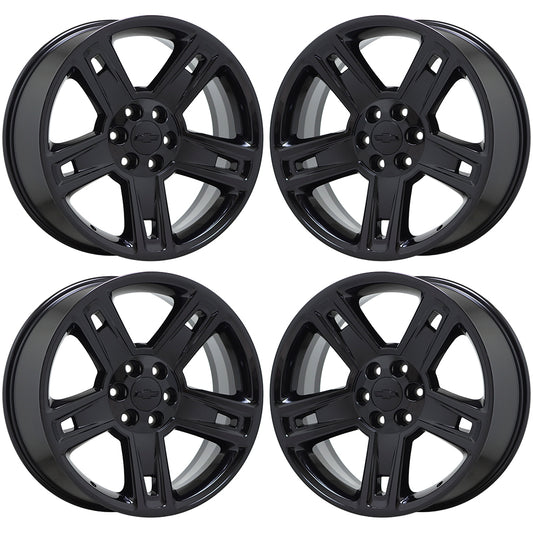 22" Chevrolet GMC Silverado Sierra 1500 Black wheel rims OEM set 5664 EXCHANGE