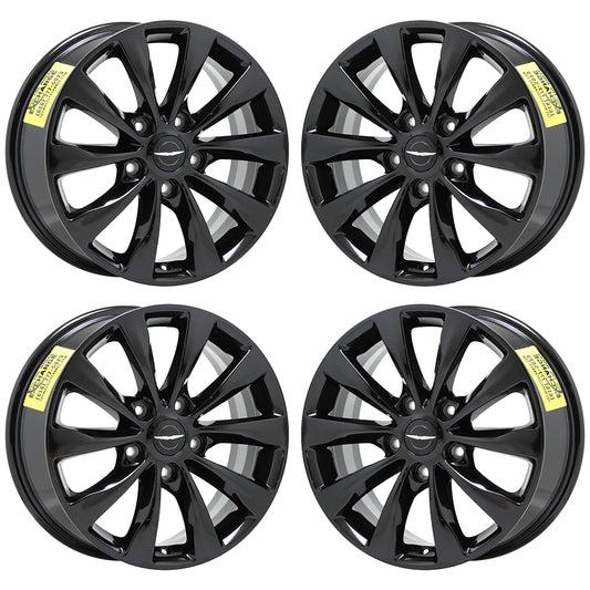 17" Chrysler Pacifica Gloss Black wheels rims Factory OEM set 2591