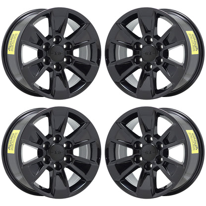 17" GMC Sierra 1500 Truck Gloss Black wheels rims Factory OEM set 4 5908