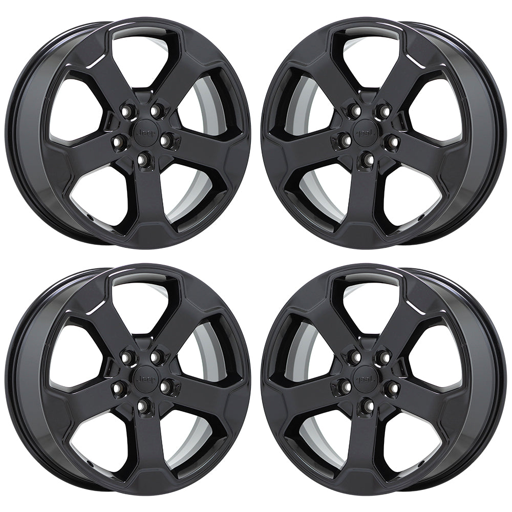 20" Jeep Grand Cherokee Gloss Black wheels rims Factory OEM set 9211