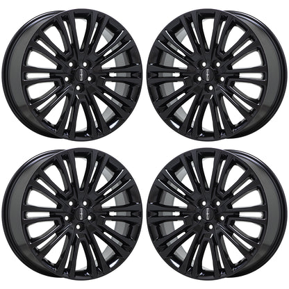 20" Lincoln MKX Gloss Black wheels rims Factory OEM set 2016-2018 10075 EXCHANGE