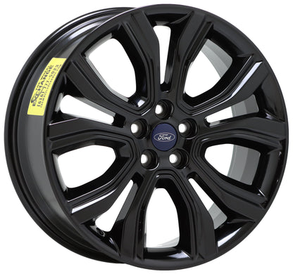 19" Ford Edge Gloss Black wheels rims Factory OEM 2019-2024 set 10195 EXCHANGE
