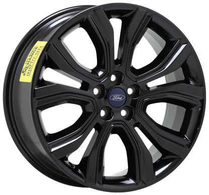 19" Ford Edge Gloss Black wheels rims Factory OEM 2019-2024 set 10195