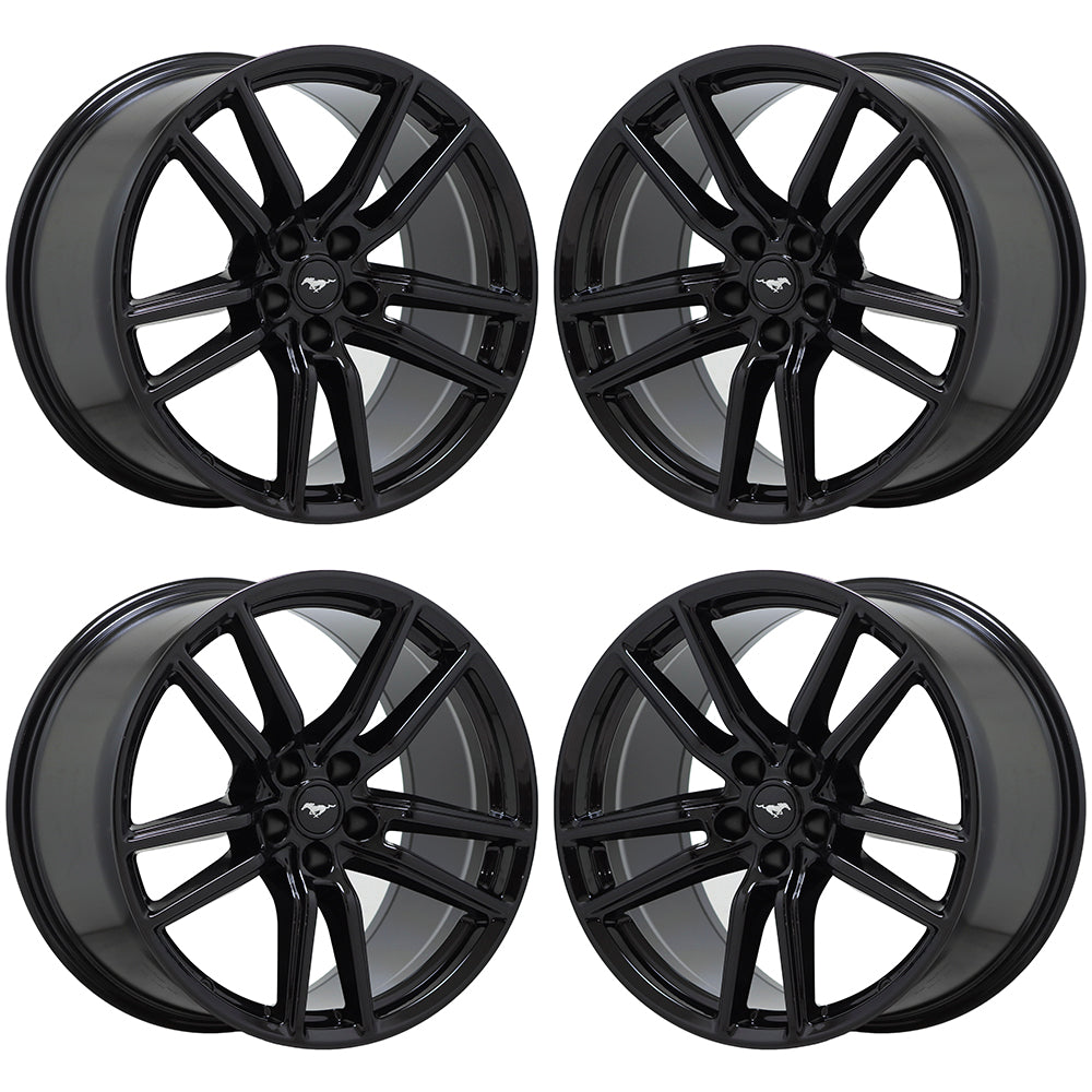 20x11 Ford Mustang GT500 Gloss Black wheels rims Factory OEM set 10278 10279