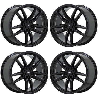 20x11 Ford Mustang GT500 Gloss Black wheels rims Factory OEM set 10278 10279