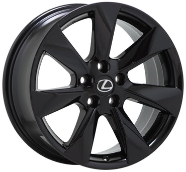 18" Lexus RX350 RX450 Gloss Black wheels rims Factory OEM set 4 74336