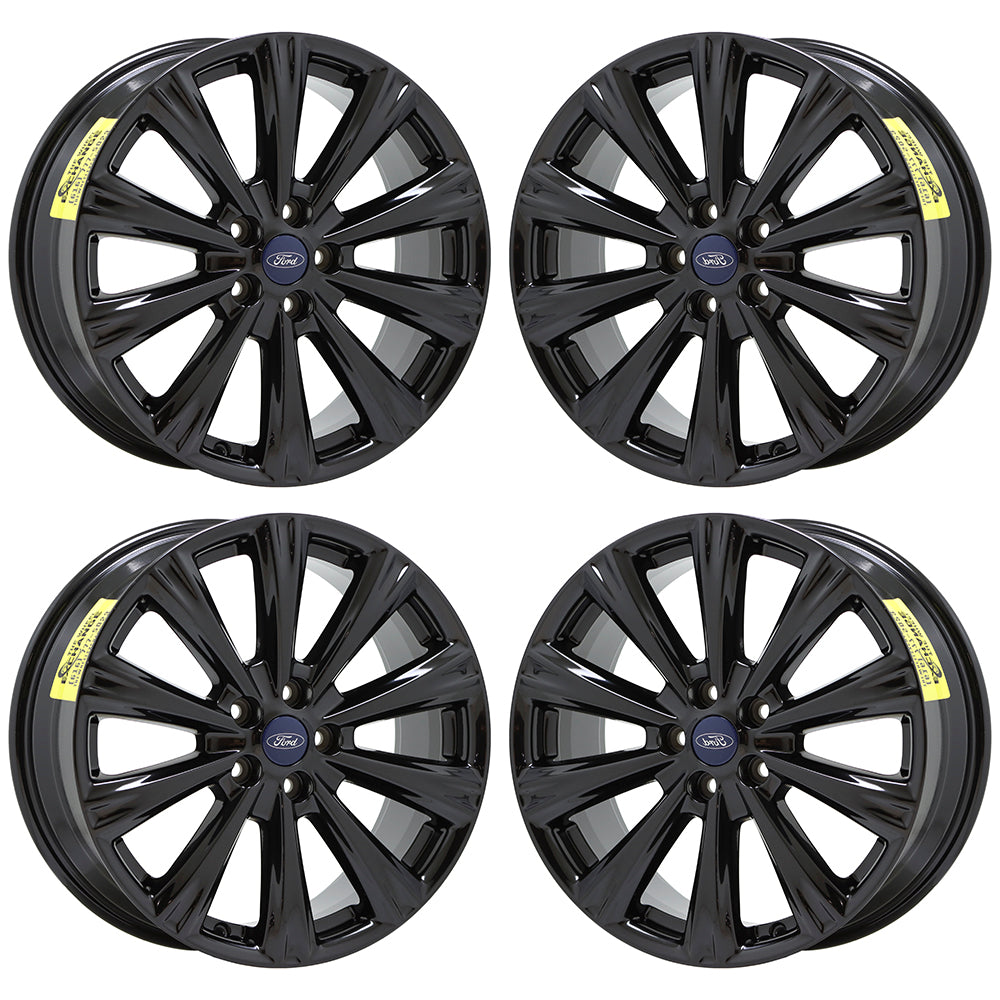 18" Ford Escape Titanium Gloss Black wheels rims Factory OEM set 10110