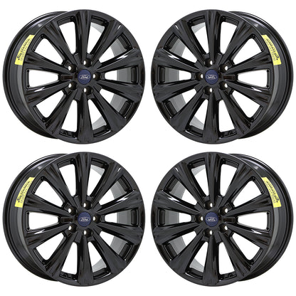 18" Ford Escape Titanium Gloss Black wheels rims Factory OEM set 10110