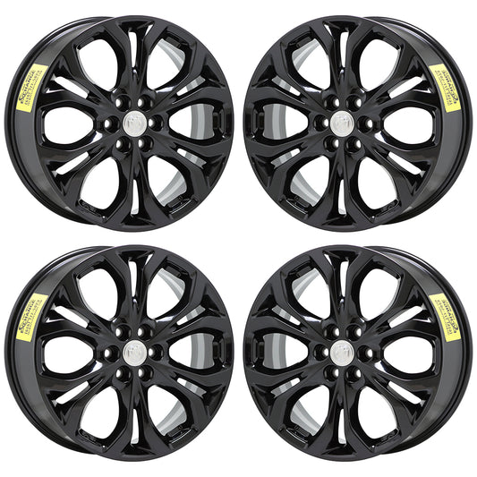 20" Buick Enclave Gloss Black wheels rims Factory OEM GM set 5851