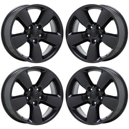 20" Dodge Ram 1500 Truck Satin Black wheels rims Factory OEM set 4 2495