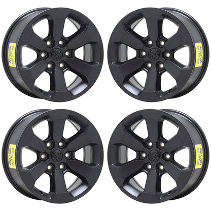 18" Dodge Ram 1500 Truck Satin Black wheels rims Factory OEM set 2671 EXCHANGE