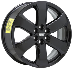 20" Cadillac XT5 SRX Gloss Black wheels rims Factory OEM GM 2018 - 2023 set 5845