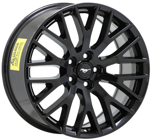 19x9.5" Ford Mustang GT Gloss Black wheel rim Factory OEM rear 10038