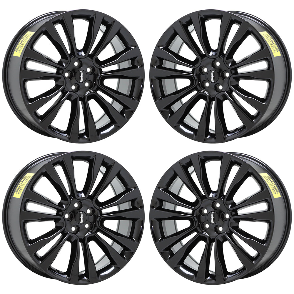 21" Lincoln MKX Gloss Black wheels rims Factory OEM 2016 2017 2018 set 10077