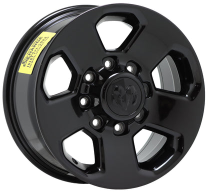 17" Dodge Ram 2500-3500 Truck Gloss Black wheels rims Factory OEM set 2498
