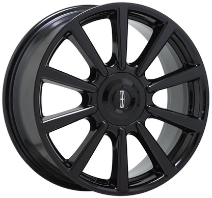 19" Lincoln Continental Gloss Black wheels rims Factory OEM set 10089