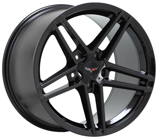 19x12 Corvette Z06 Gloss Black wheel rim Factory OEM GM 5107