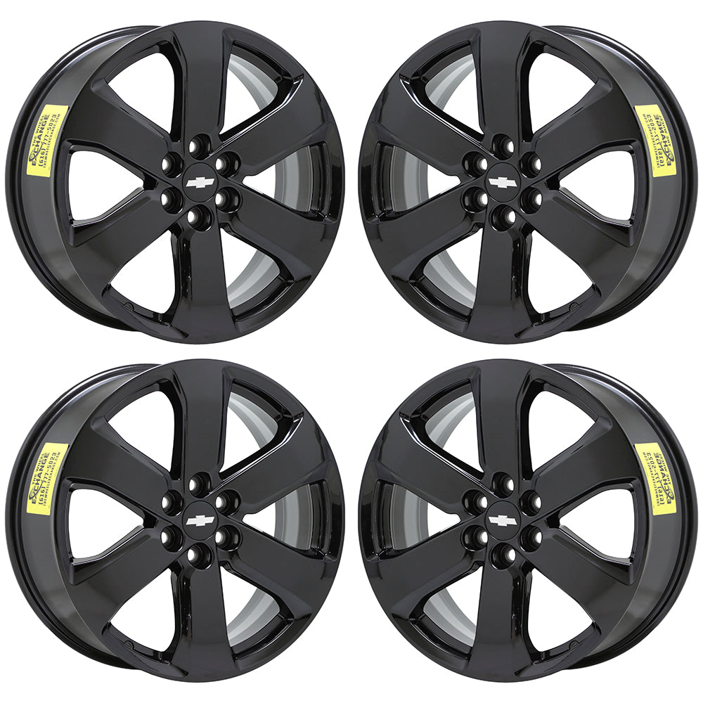 20" Chevrolet Blazer Traverse Black wheels rims Factory OEM GM set 5845 EXCHANGE