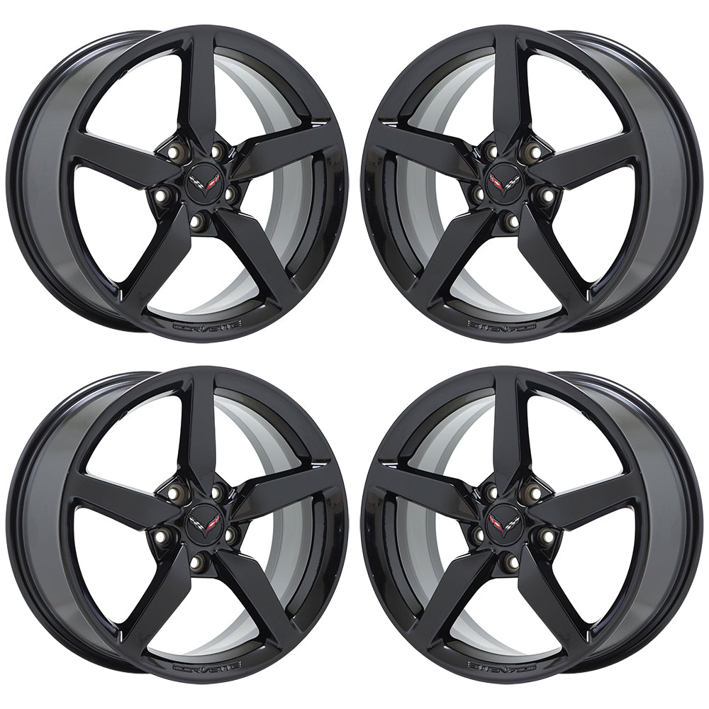 18" 19" Chevrolet Corvette Stingray C7 Black wheels rims OEM 5632 5638 EXCHANGE