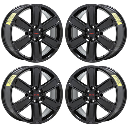 20" GMC Acadia Denali Gloss Black wheels rims Factory OEM GM set 4800 5794