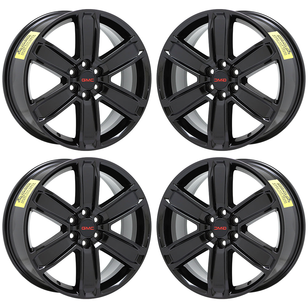 20" GMC Acadia Denali Gloss Black wheels rims Factory OEM GM set 4800 5794