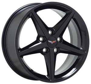 18x8.5" 19x10" Corvette C6 Black wheels rims Factory OEM NEW GM set 4 5484 5489