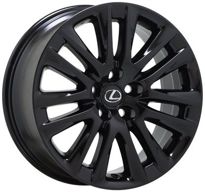 19" Lexus LS460 Gloss Black wheels rims Factory OEM set 74284 EXCHANGE