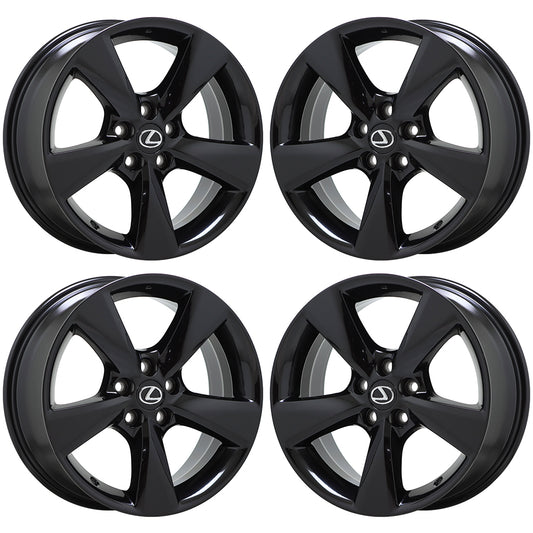 18" Lexus RX350 RX450 Gloss Black wheels rims Factory OEM set 4 74253