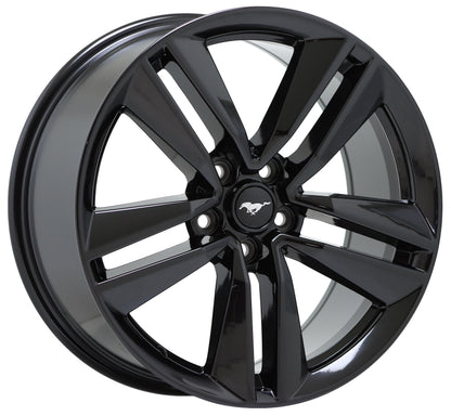19" Ford Mustang Gloss Black wheels rims Factory OEM set 10034 EXCHANGE