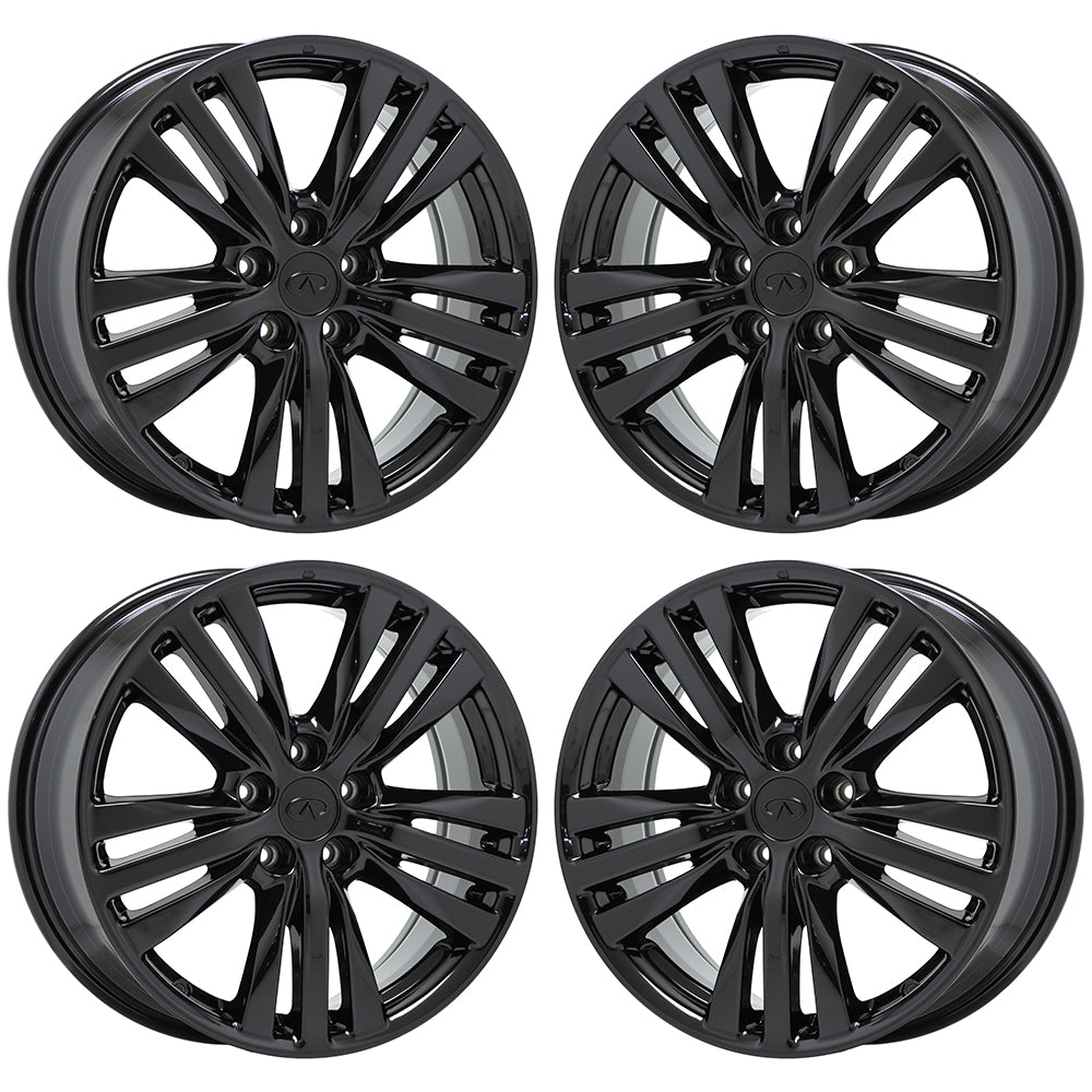 18" Infiniti QX60 Gloss Black wheels rims Factory OEM 2016-2020 set 4 73782