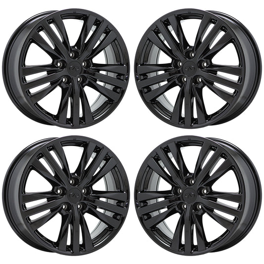 18" Infiniti QX60 Gloss Black wheels rims Factory OEM 2016-2020 set 4 73782