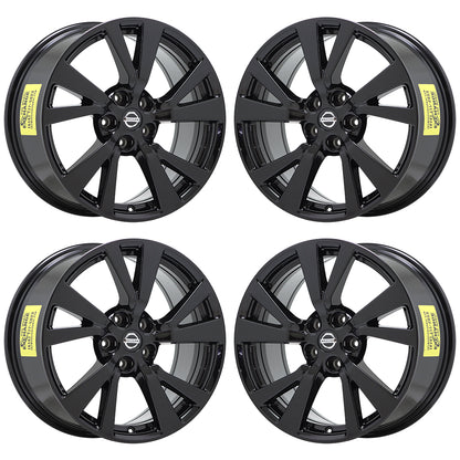 18" Nissan Maxima Gloss Black wheels rims Factory OEM set 4 62721