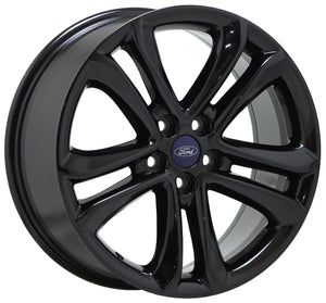 18" Ford Edge Gloss Black wheels rims Factory OEM set 10044