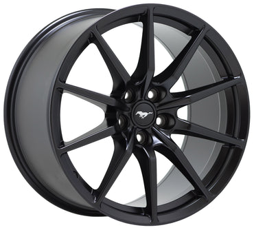 19x10.5 19x11" Ford Mustang GT350 Shelby Satin Black wheels rims OEM 10053 10054