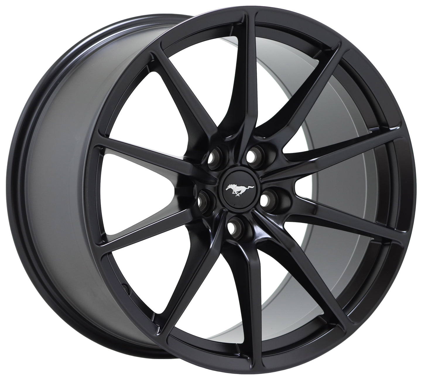 19x10.5 19x11" Ford Mustang GT350 Shelby Satin Black wheels rims OEM 10053 10054