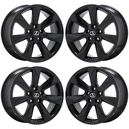 18" Lexus RX350 RX450 Gloss Black wheels rims Factory OEM 74336 EXCHANGE