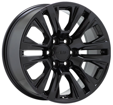 20" GMC Sierra Yukon 1500 Truck Gloss Black wheels rims Factory OEM set 5917