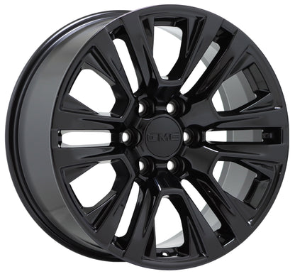 20" GMC Sierra Yukon 1500 Gloss Black wheels rims Factory OEM set 5917 EXCHANGE