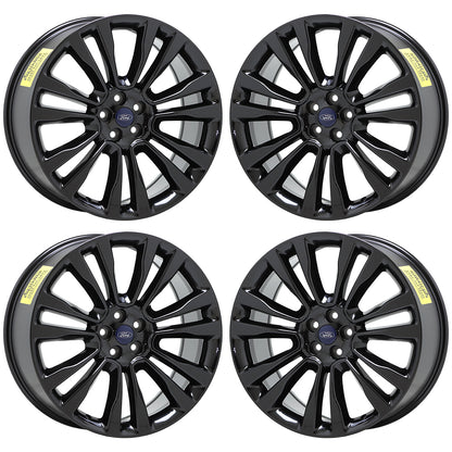 21" Ford Edge Gloss Black wheels rims Factory OEM 2015-2020 set 10077