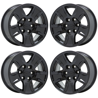 17" Chevrolet Silverado GMC Sierra 1500 Black wheels rims OEM set 5657 EXCHANGE