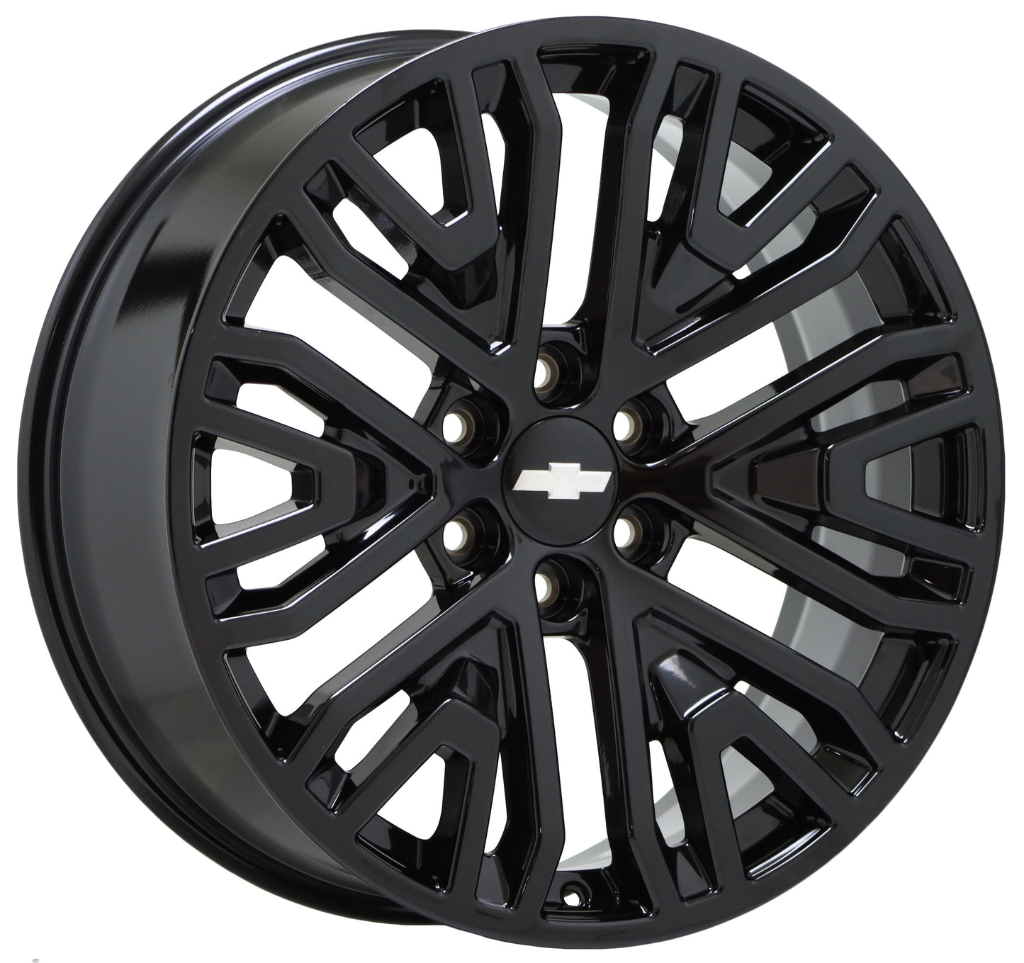 22" Silverado Suburban Tahoe Gloss Black wheels rims replica set 5906