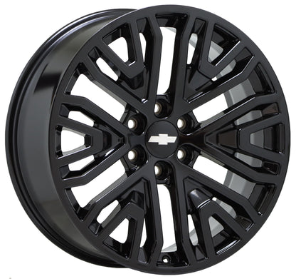 22" Silverado Suburban Tahoe Gloss Black wheels rims replica set 5906