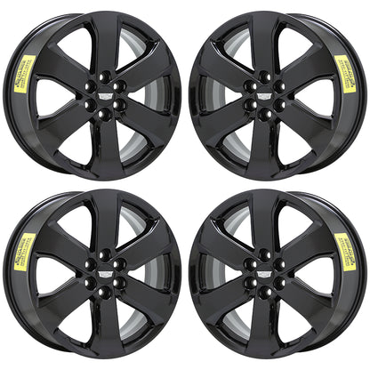 20" Cadillac XT5 SRX Gloss Black wheels rims Factory OEM GM 2018 - 2023 set 5845