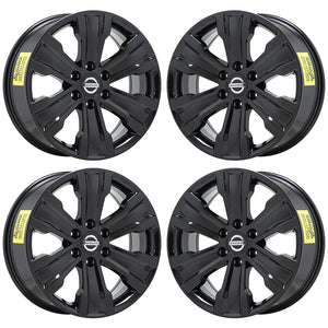 20" Nissan Titan black wheels rims Factory OEM 2015-2020 set 62753 62705