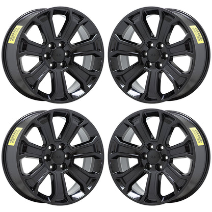 22" Sierra SIlverado 1500 Truck Gloss Black wheels rims OEM CK163 5665 EXCHANGE