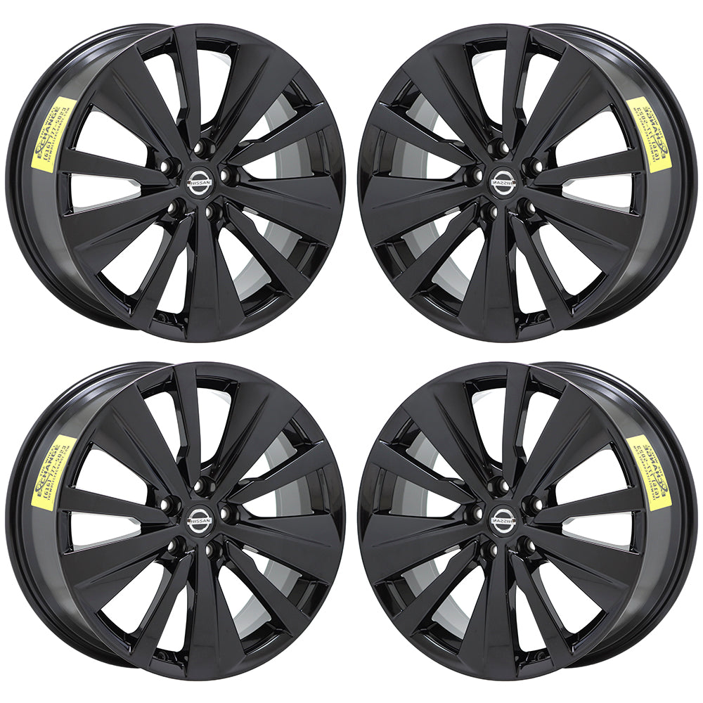 19" Nissan Altima Turbo Gloss Black wheels rims Factory OEM set 4 62785 62786