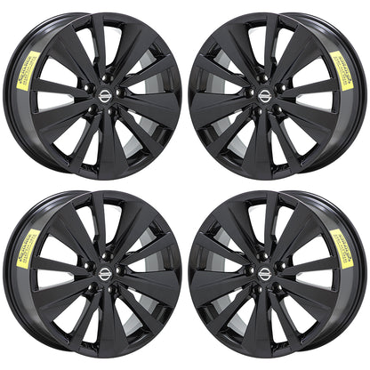 19" Nissan Altima Turbo Gloss Black wheels rims Factory OEM set 4 62785 62786
