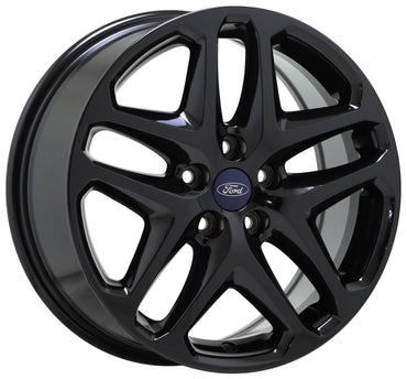 17" Ford Fusion Gloss Black wheels rims Factory OEM set 3957