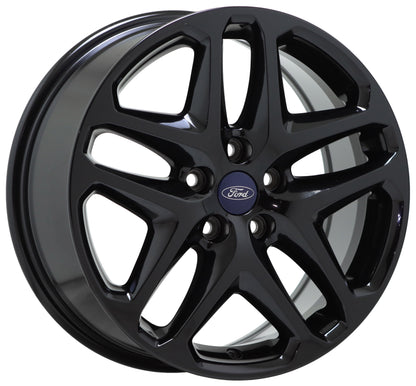 17" Ford Fusion Gloss Black wheels rims Factory OEM set 3957