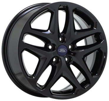 17" Ford Fusion Gloss Black wheels rims Factory OEM set 3957